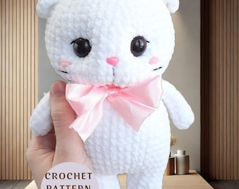 No-Sew Cat Crochet Amigurumi Pattern | Easy Kitten (PDF Tutorial)