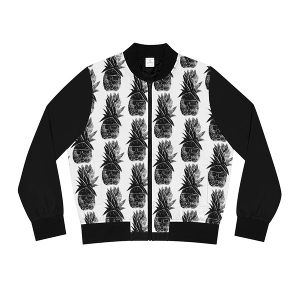 Pineapple Headed Women's Bomber Jacket (AOP)