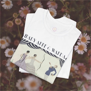 Mary Anne and Wanda Through the Ages Crewneck T-shirt | Art Deco-Inspired Design | Cheeky Goodbye Earl Tribute | Support Size-Inclusive B&B