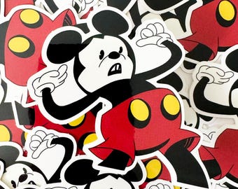 Mickey Mouse "What Happened?" Vinyl Sticker | Disney Laptop Decal