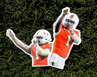 Miami Hurricanes Cam Ward Celebration Sticker