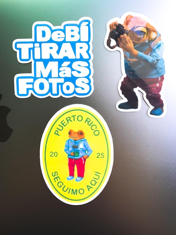 Bad Bunny Debí Tirar Más Fotos Stickers | 3 Unique Vinyl Decals | Perfect for Laptops, Water Bottles, Notebooks