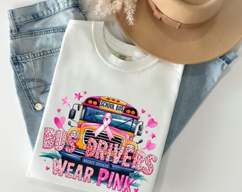 Breast Cancer Bus Driver PNG Cancer Sublimation Design Download Cancer Awareness Png Bus Driver PNG School Bus Cancer PNG Bus Driver Design