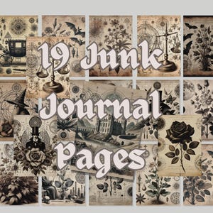 Gothic Library Junk Journal Pages The Herbologist Printable Ephemera Junk Journal Kit Green Witch Digital Victorian Scrapbook Page Set