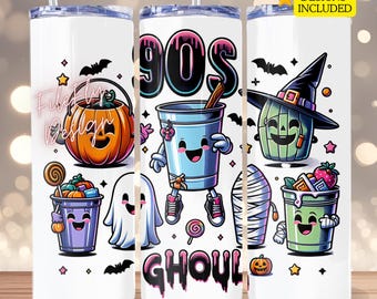 90s Ghoul Halloween PNG, 90s Retro Halloween Shirt Design, Spooky Season PNG, Cute Halloween Design, Halloween Bucket Digital Download