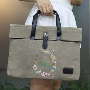 mallette/Sac d’ordinateur portable gris, étui pour ordinateur portable, MacBook Pro Air 13 16 Case Men Gift, sac à bandoulière quotidien, sacs à main pour ordinateur portable, cadeau pour femmes