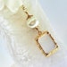 Gold tones Wedding bouquet photo charm. Ivory pearl photo charm. Bridal shower gift. Memorial photo charm. Gift for a bride.