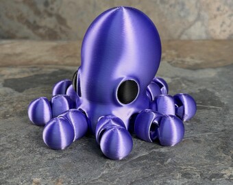 Giant Octopus Figure, Playful Ocean Creature Decor, Large Collectible Sea Animal