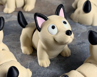 Chunky Puppy Pal Figurine, Playful Dog Decor, Collectible Dog Lover Gift