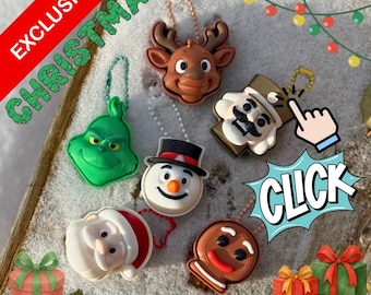 Christmas Keychain Set | Holiday Charms, Festive Bag Accessory