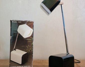 ビンテージ伸縮式デスクランプ：1970年代の工業デザイン、オリジナルボックス付き