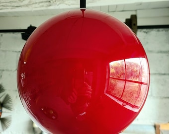 Vintage Mid Century Cherry Red Pendant Light by Peill Putzler