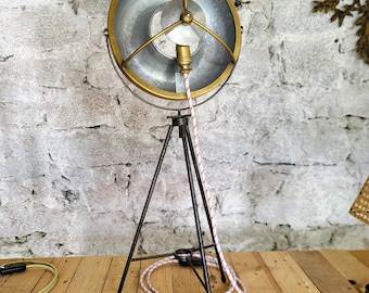 Nautical Inspired Table Lamp – Vintage Industrial Maritime Design – Handmade Lighting