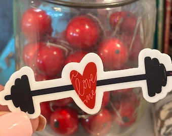 I Love Me Barbell CrossFit Vinyl Sticker for hydros, laptops, journals, surfboards and more **FREE SHIPPING**
