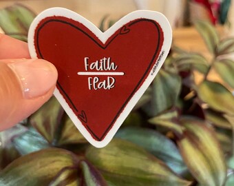 Faith Over Fear Vinyl Sticker for Journals, hydros, laptops and more with **FREE SHIPPING**