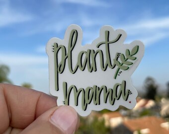 Plant Mama Vinyl Sticker for Journals, hydros, laptops and more with **FREE SHIPPING**