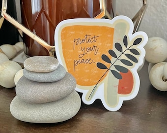 Protect Your Peace Vinyl Sticker for Journals, hydros, laptops and more with **FREE SHIPPING**