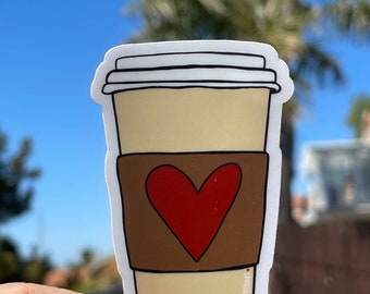 Coffee Lovers Vinyl Sticker for hydros, laptops, journals, notebooks, surfboards and more **FREE SHIPPING**