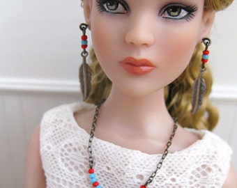 Whimsical Earrings and Necklace for 16" dolls