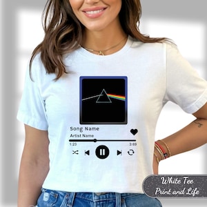 Personalized Song & Photo T-shirt, Music Lover T-shirt, Custom Artist Name T-shirt, Music T-shirt, Favorite Song Sweatshirt, t-shirt