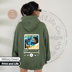 Song & Photo Hoodie, Music Lover Sweatshirt, Custom Artist Name Sweatshirt, Music Hoodie, Favorite Song Sweatshirt