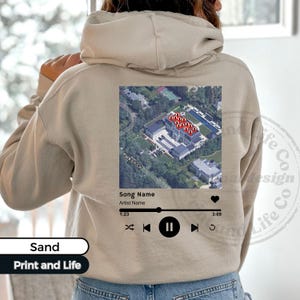 Personalized Song & Photo Hoodie, Music Lover Sweatshirt, Custom Artist Name Sweatshirt, Music Hoodie, Favorite Song Sweatshirt