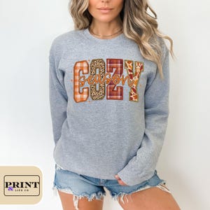 Cozy Season Sweatshirt, Retro Fall Sweatshirt, Get Cozy Sweatshirt, Womens Fall Sweaters, Fall Graphic Tee, Women Fall Shirt,Sweater Weather