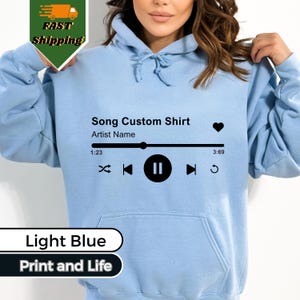 Song Custom Shirt Gift For Birthday, Custom Artist Name Shirt, Custom Song Name T-Shirt, Favorite Song Tee, Custom Favorite Artist