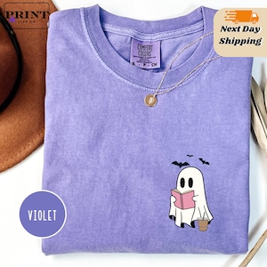 Comfort Colors® Сute Ghost Coffee Shirt, Сute Little Ghost Iced Coffee t-shirt, Boo Ghost Shirt, Ghost Coffee Shirt, Halloween Coffee Lovers