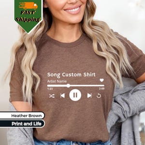 Song Custom Shirt Gift For Birthday, Custom Artist Name Shirt, Custom Song Name T-Shirt, Favorite Song Tee, Custom Favorite Artist
