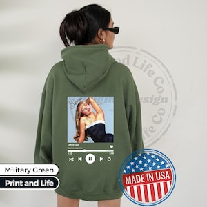 Personalized Song & Photo Hoodie, Music Lover Sweatshirt, Custom Artist Name Sweatshirt, Music Hoodie, Favorite Song Sweatshirt
