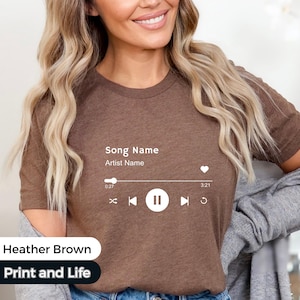 Custom Song Name Shirt Gift For Birthday, Custom Artist Name Shirt, Custom Song Name T-Shirt, Favorite Song Tee, Custom Favorite Artist