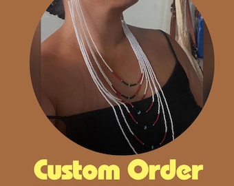 Beaded necklace earrings