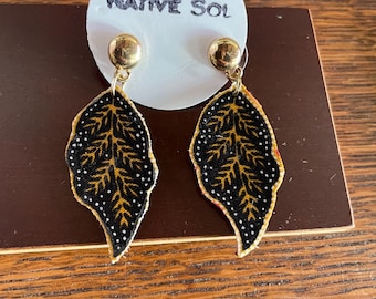 Batik fiber earrings