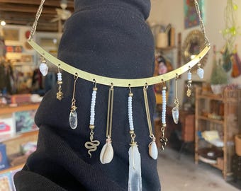 Handmade Messing und Glas Perlen Halskette : mit Charme