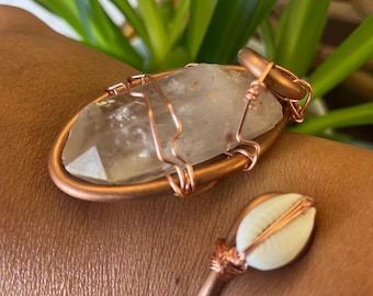 Quartz and shell cuff