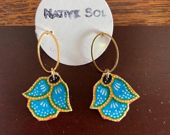 Batik fiber earrings