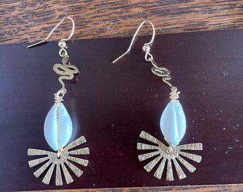 Brass earrings