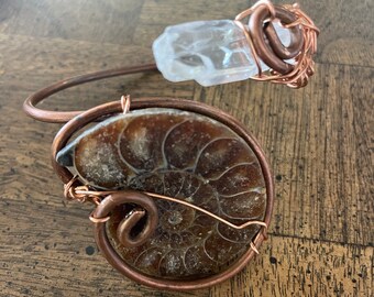 Adjustable ammonite cuff