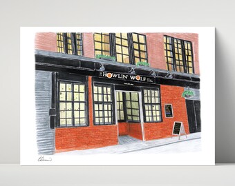 The Howlin' Wolf Pub, Glasgow - archival print