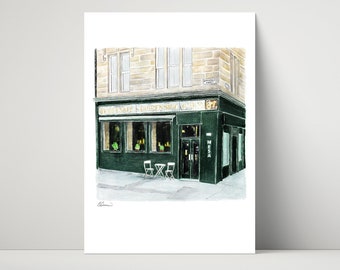 Mesa Cafe, Glasgow - Archival print of illustration