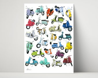 Scooters - archival print