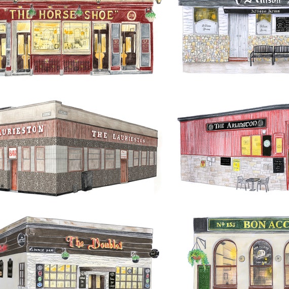 Glasgow The Horseshoe Bar archival print Giclée Art & Collectibles etna