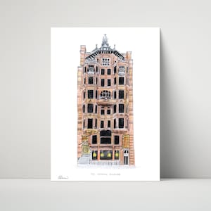 The Hatrack Building, Glasgow - archival print of illustration