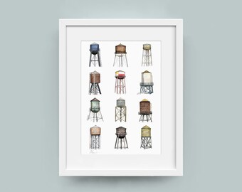 New York Water Towers - archival print