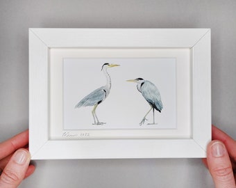 Pair of Herons - Framed Giclée Print