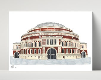 Royal Albert Hall, London - archival, giclee print of drawing