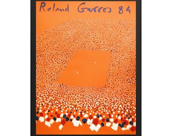 Roland Garros Poster: Abstract Tennis Crowd Art Print (Framed)