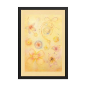SOFT CONSTELLATION (incorniciato) – Stampa floreale da parete onirica, stampa acquerello pastello, poster da galleria astratta, decorazione artistica