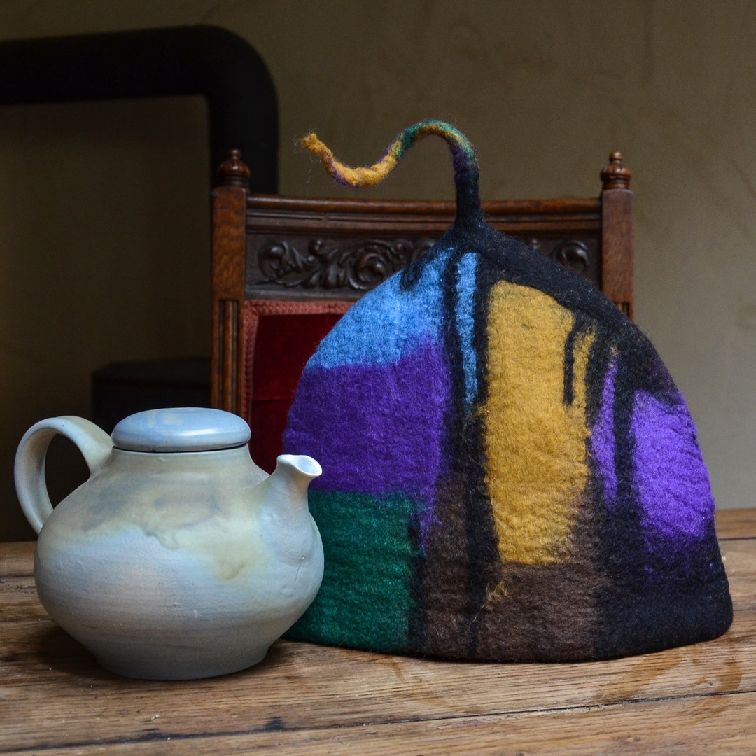 Large Tea Cozy Table Art With Splashes of Color Tea Warmer Etsy Denmark
